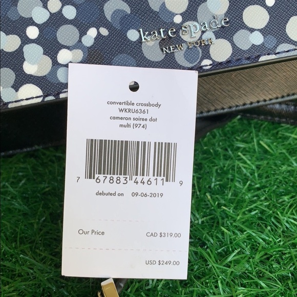 KATE SPADE CONVERTIBLE CROSSBODY CAMERON Saffiano Leather
Blue Dots
Blac… - Picture 15 of 15